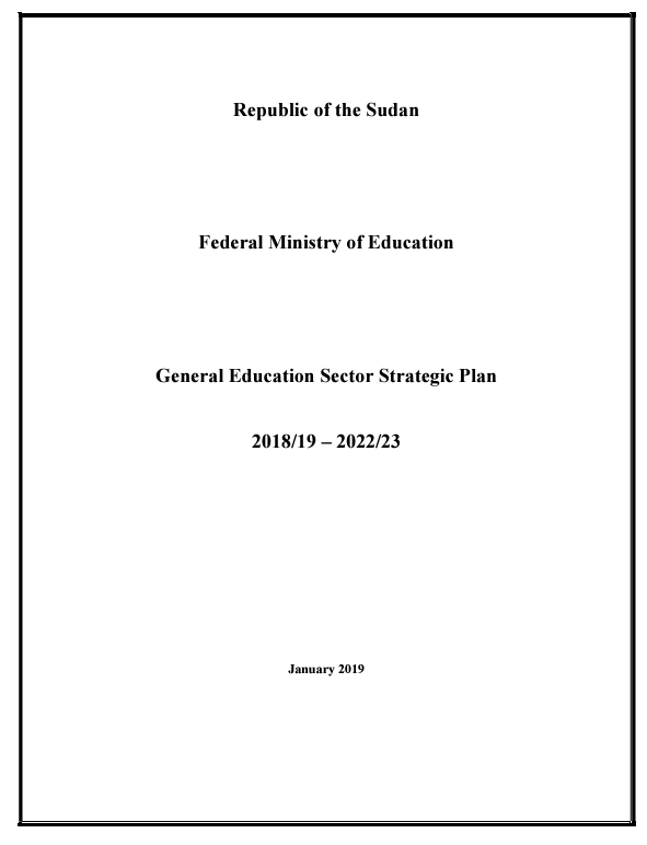 General Education Sector Strategic Plan 