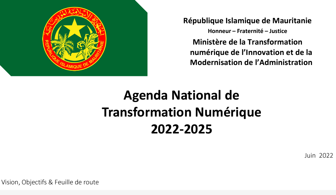 Agenda National de Transformation Numérique 2022-2025